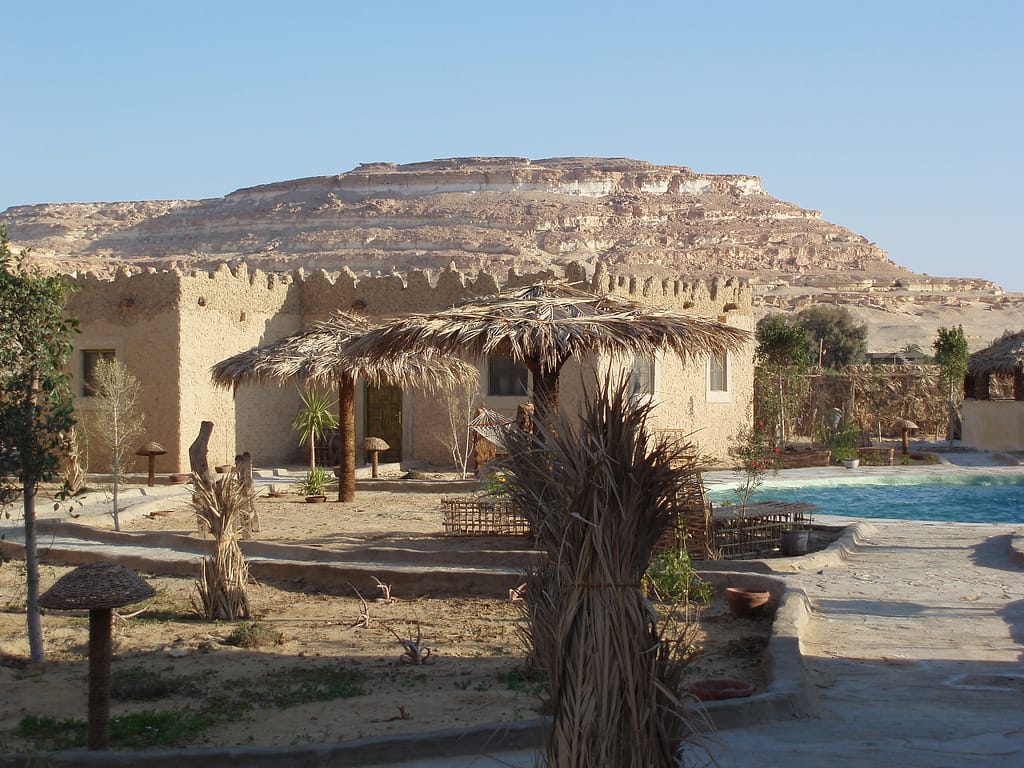 Egypt Eclipse Tour The Mesa behind the Oasis Hotel